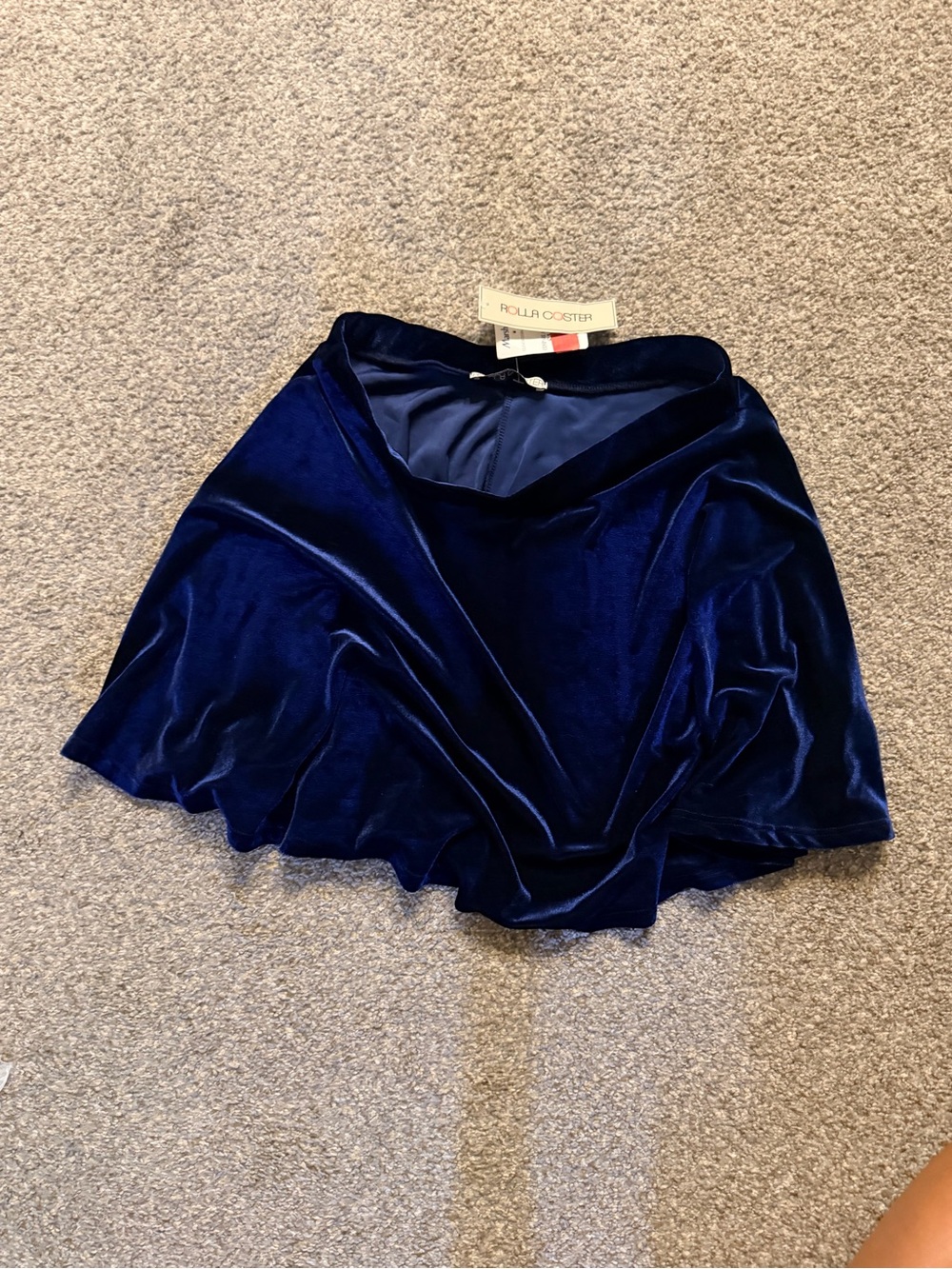 Rolla Coster Deep Navy Velvet Circle Skirt